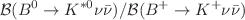 $$\mathcal {B}(B^{0}\rightarrow K^{*0}\nu \bar{\nu })/\mathcal {B}(B^+\rightarrow K^+\nu \bar{\nu })$$