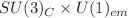 $$SU(3)_C\times U(1)_{em}$$