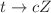 $$t\rightarrow cZ$$