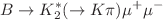 $$B\rightarrow K_2^*(\rightarrow K\pi )\mu ^+ \mu ^-$$