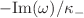 $$-\text {Im} (\omega )/\kappa _-$$
