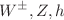$$W^\pm , Z,h$$