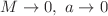 $$M \rightarrow 0, ~ a \rightarrow 0$$