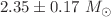 $$2.35 \pm 0.17~M_\odot $$
