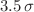 $$3.5\,\sigma $$