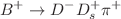 $$B^+\rightarrow D^-D_s^+\pi ^+$$