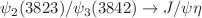$$\psi _2(3823)/\psi _3(3842) \rightarrow J/\psi \eta $$