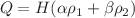 $$Q=H(\alpha \rho _1+\beta \rho _2)$$