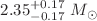 $$2.35_{-0.17}^{+0.17}~M_{\odot }$$