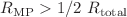 $$R_\mathrm{{MP}}>1/2~R_\mathrm{{total}}$$