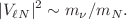 $$|V_{\ell N}|^2\sim m_\nu /m_N.$$