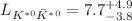 $$L_{K^{*0}{\bar{K}}^{*0}}=7.7^{+4.9}_{-3.8}$$