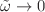 $$\tilde{\omega } \rightarrow 0$$