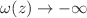 $$\omega (z)\rightarrow -\infty $$