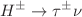 $$H^\pm \rightarrow \tau ^\pm \nu $$