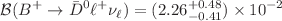$${\mathcal {B}}(B^+\rightarrow {\bar{D}}^0\ell ^+\nu _{\ell }) =(2.26_{-0.41}^{+0.48})\times 10^{-2}$$