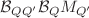 $$\mathcal{B}_{QQ^{\prime }}\mathcal{B}_{Q}M_{Q^{\prime }}$$