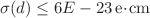 $$\sigma (d)\le {6E-23\,\mathrm{{\text {e}}\!\cdot \!\text {cm}}}$$