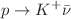 $$p \rightarrow K^+ \bar{\nu }$$