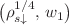 $$\bigl (\rho _{s\downarrow }^{1/4},\,w_{1}\bigr )$$