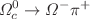 $$\Omega _c^0 \rightarrow \Omega ^- \pi ^+$$