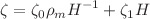 $$\zeta = \zeta _0 \rho _m H^{-1}+\zeta _1 H $$