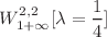 $$W_{1+\infty }^{2,2}[\lambda =\frac{1}{4}]$$