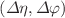 $$( \Delta \eta , \Delta \varphi )$$