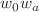 $$w_0w_a$$