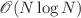 Mathematical equation: $$\mathscr {O}(N \log {N})$$